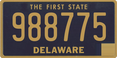 DE license plate 988775