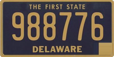 DE license plate 988776