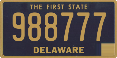 DE license plate 988777