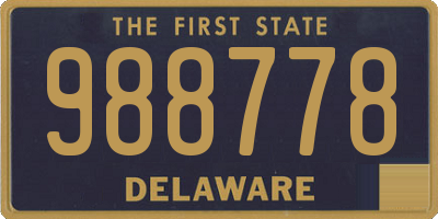 DE license plate 988778