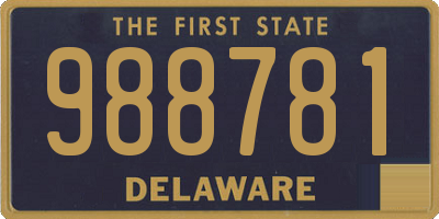 DE license plate 988781