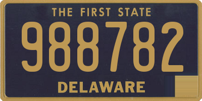 DE license plate 988782