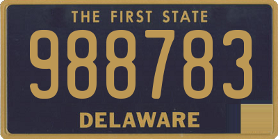 DE license plate 988783