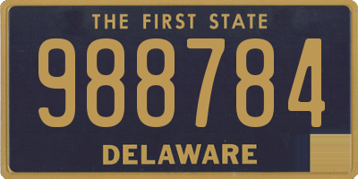 DE license plate 988784