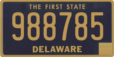 DE license plate 988785