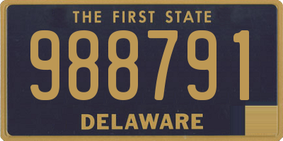 DE license plate 988791