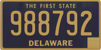 DE license plate 988792