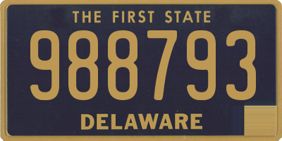 DE license plate 988793