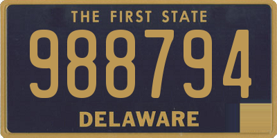 DE license plate 988794