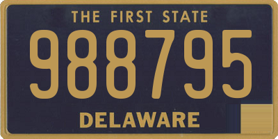 DE license plate 988795