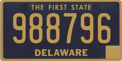 DE license plate 988796