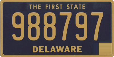 DE license plate 988797