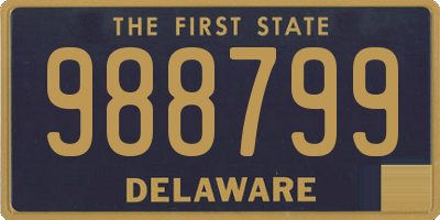 DE license plate 988799