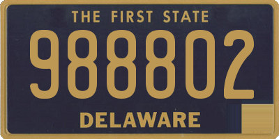 DE license plate 988802