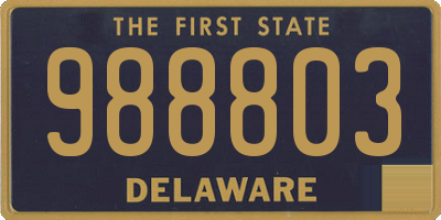 DE license plate 988803