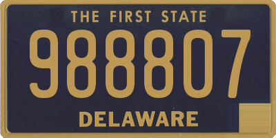 DE license plate 988807