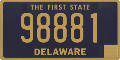 DE license plate 98881