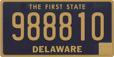 DE license plate 988810