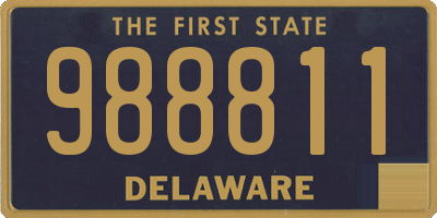 DE license plate 988811