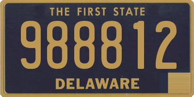 DE license plate 988812