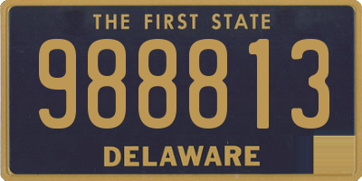 DE license plate 988813