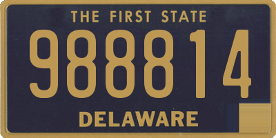 DE license plate 988814