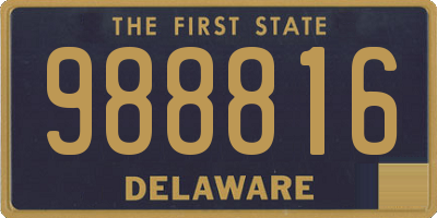 DE license plate 988816