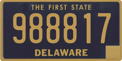 DE license plate 988817