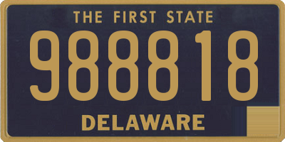 DE license plate 988818