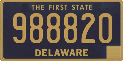 DE license plate 988820