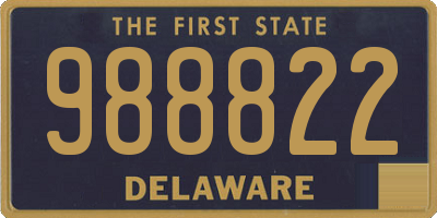 DE license plate 988822