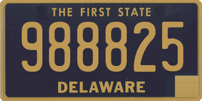 DE license plate 988825