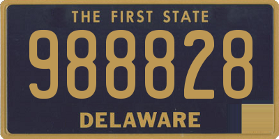 DE license plate 988828