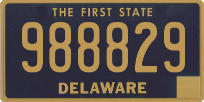 DE license plate 988829