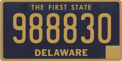 DE license plate 988830