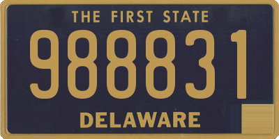 DE license plate 988831