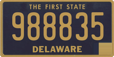 DE license plate 988835