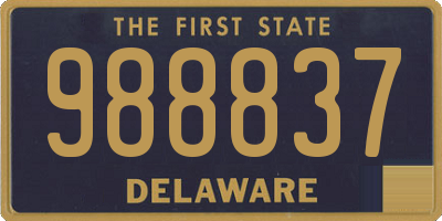 DE license plate 988837