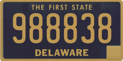 DE license plate 988838