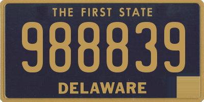 DE license plate 988839
