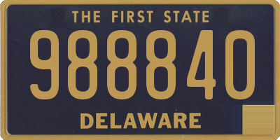 DE license plate 988840