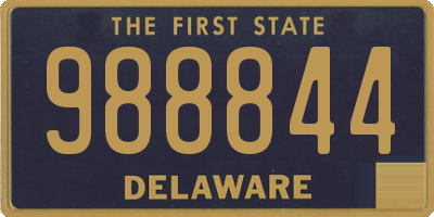 DE license plate 988844