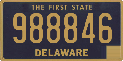 DE license plate 988846