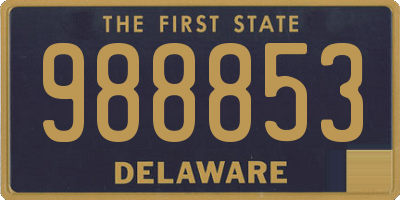 DE license plate 988853