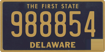 DE license plate 988854