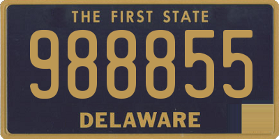 DE license plate 988855