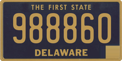 DE license plate 988860