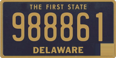 DE license plate 988861