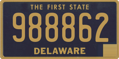 DE license plate 988862