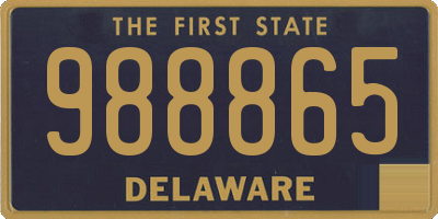 DE license plate 988865